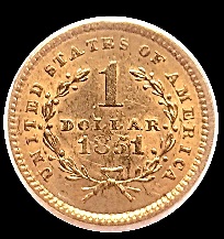 One-Dollar-1851-Gold-Coin---Differences-In-Design-?