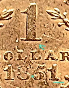 One-Dollar-1851-Gold-Coin---Differences-In-Design-?