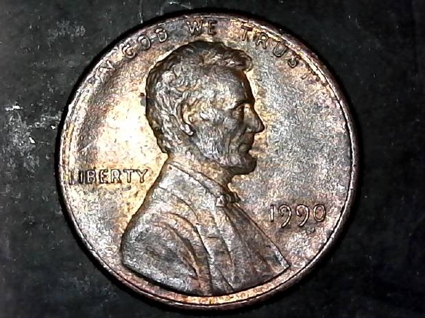 1990-Lincoln-Cent-With-Lots-Of-3-Letters-Abbreviations....