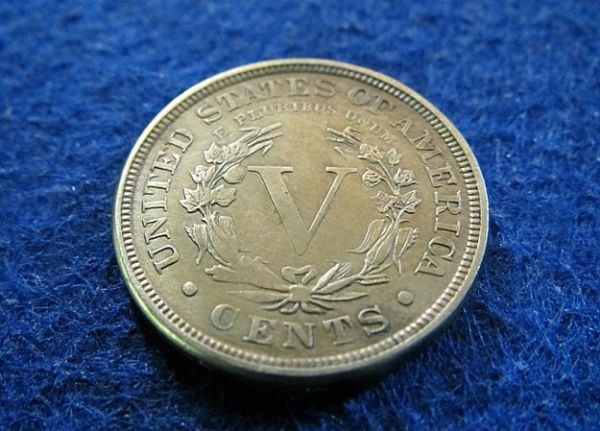 1883-Liberty-V-Nickel-W/Cents.-Cleaned-Or-XF?