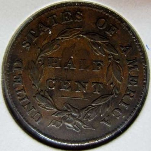 Weird-Colors-On-This-1832-Half-Cent.