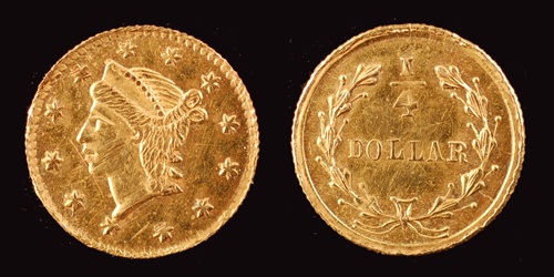 No-Date-Cal-Gold-Quarter-Dollar
