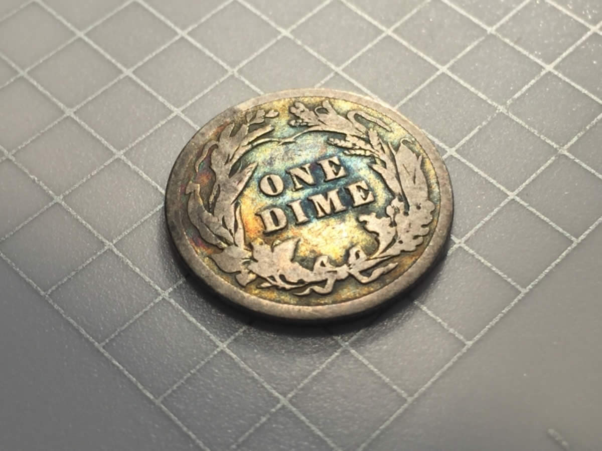 1916-Barber-Dime-Awesome-Rainbow-Toning