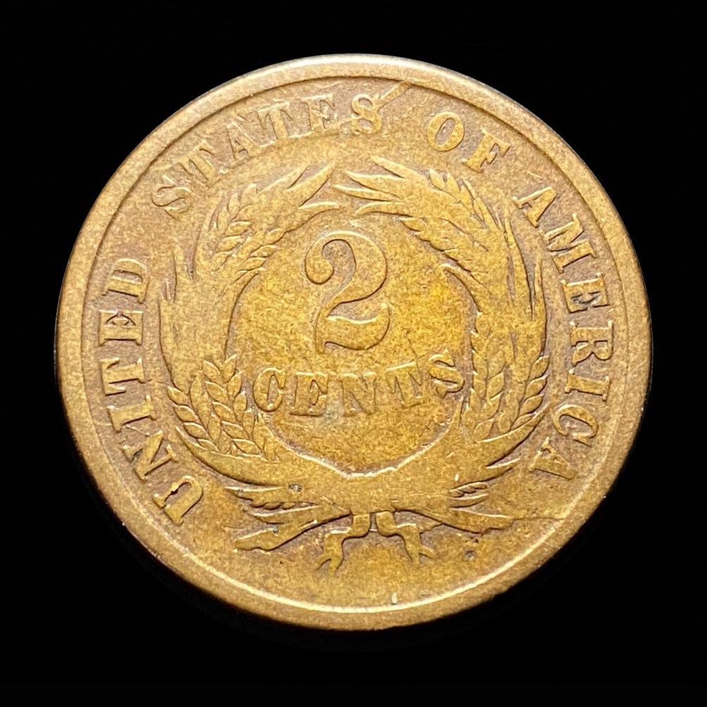 1864-2-Cent-Large-Motto-RPD/Die-Cracks-FS-1304