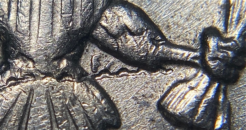 1985-P-Kennedy-Half-Struck-Through-Reeding