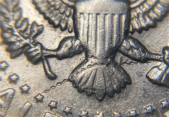 1985-P-Kennedy-Half-Struck-Through-Reeding