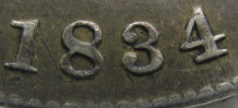 1834-Capped-Bust-Half,-Lettered-Edge/-Word-Doubling?