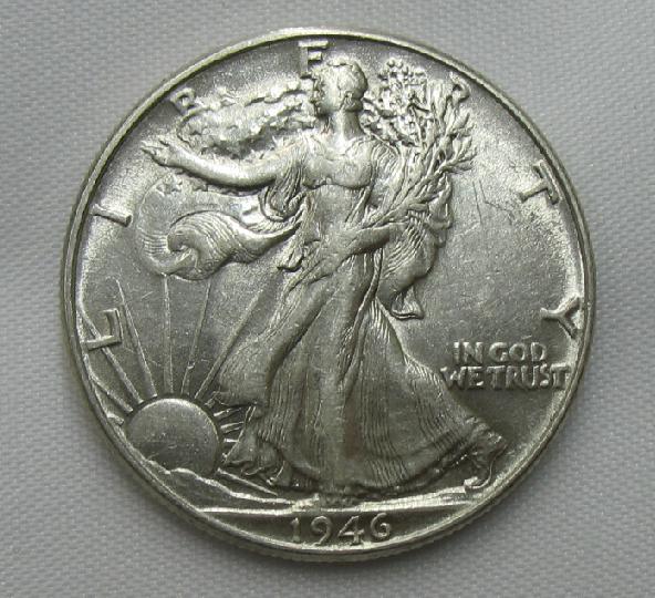 1946-Walking-Liberty-Half,-DDR,-For-Grading