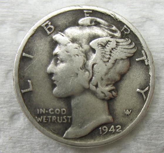 1942-D-Over-1-Mercury-Dime-W/ANACS-Grade
