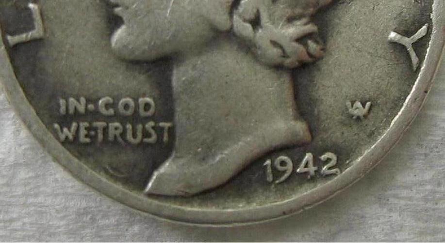 1942/1--D-FSB-Mercury-Dime-Ch/Bu----Grading-Assistance