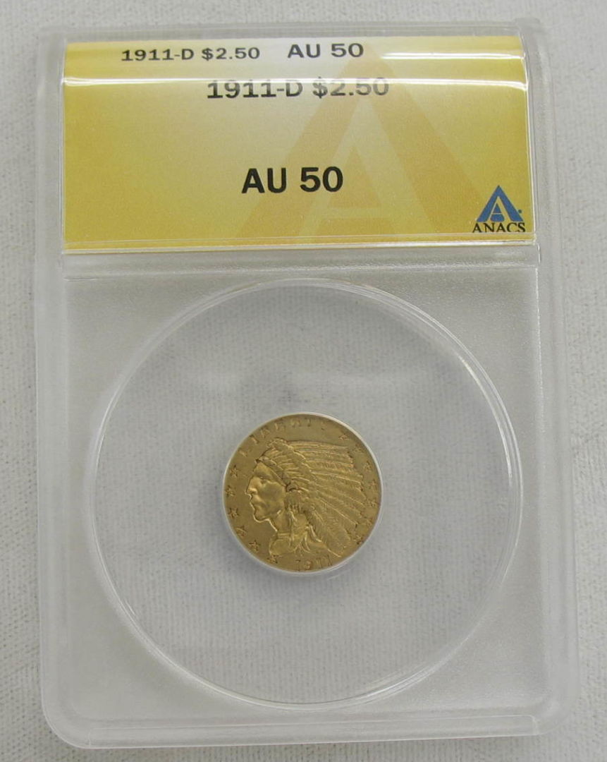 Key-Date-1911-D-Quarter-Eagle-For-Grading---Updated:-Back-From-Grading!