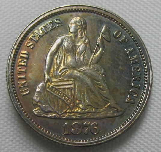 1876-Seated-Liberty-Dime---Possible-Proof-Or-Cleaned-Business-Strike?