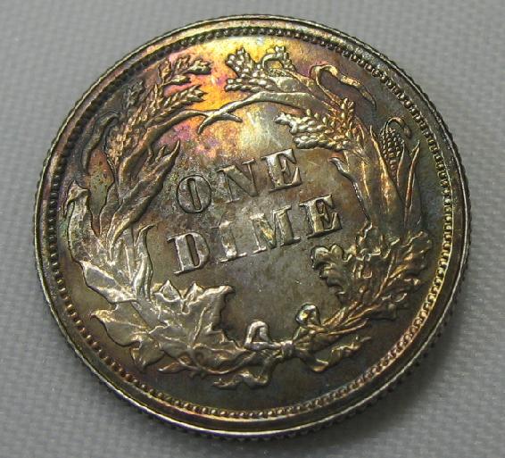 1876-Seated-Liberty-Dime---Possible-Proof-Or-Cleaned-Business-Strike?