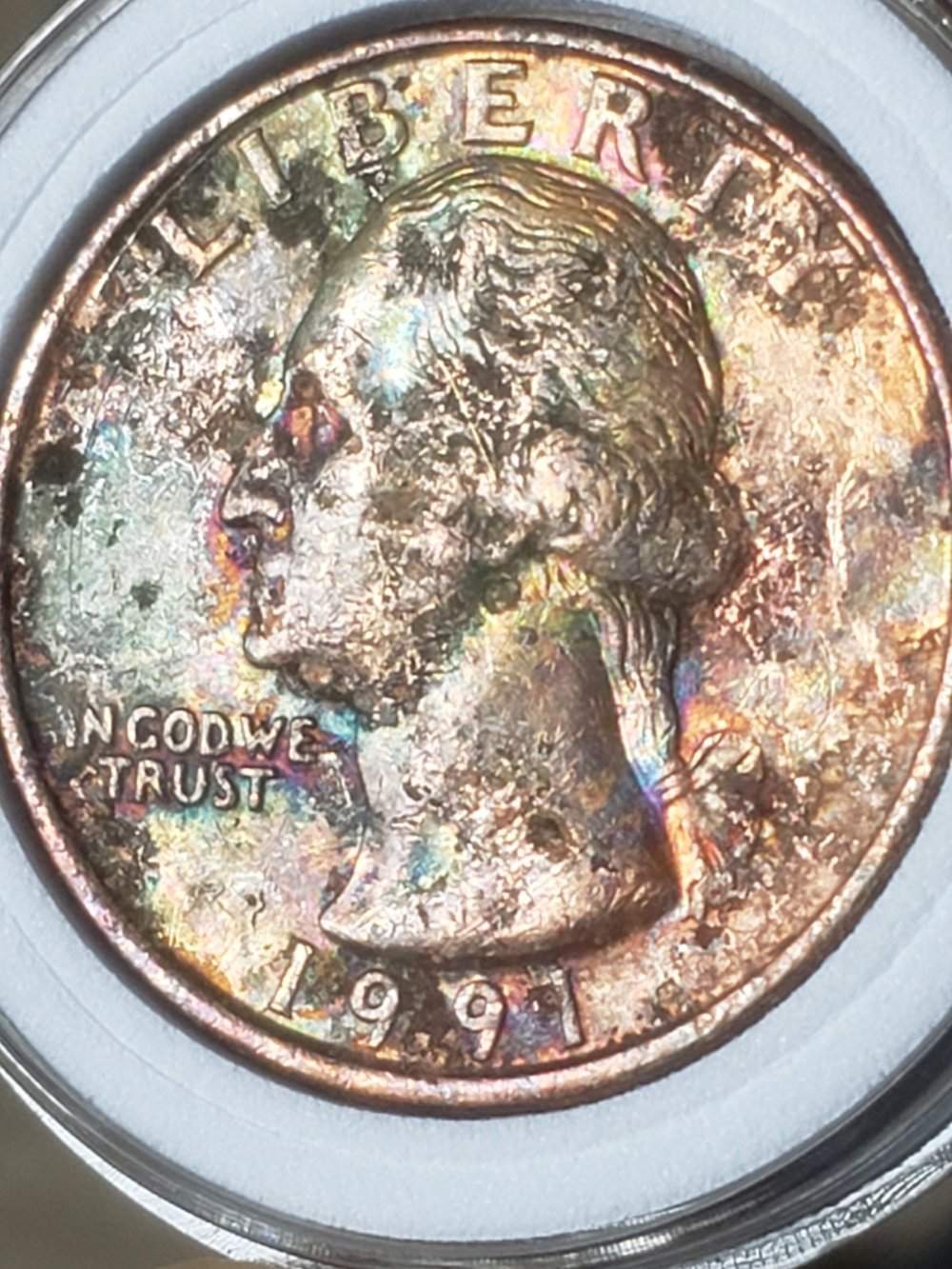 1991-Quarter-Missing-Clad-Or-Improperly-Annealed?