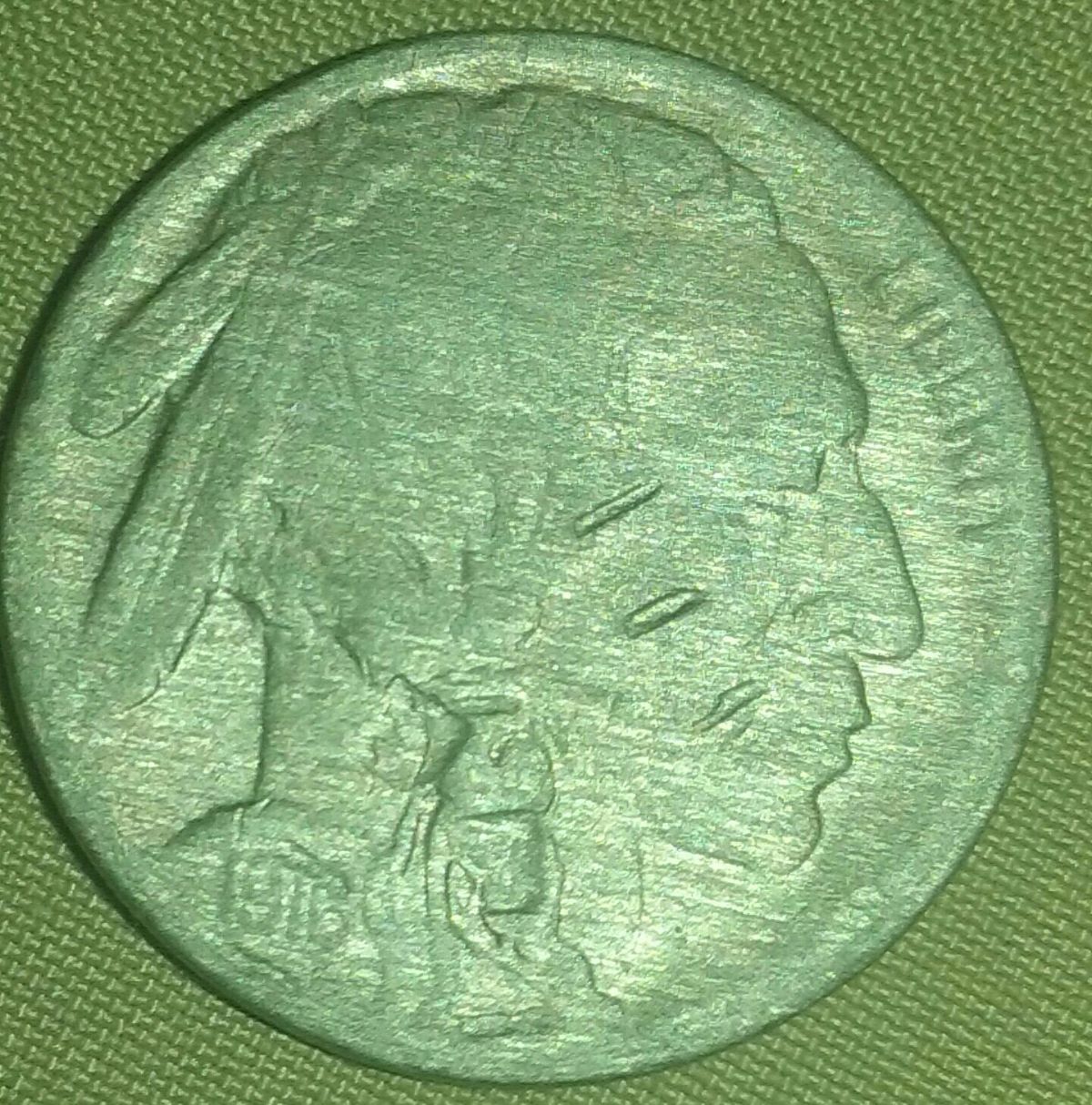 1916-Buffalo-Nickel.-Error-On-Indian-Face?