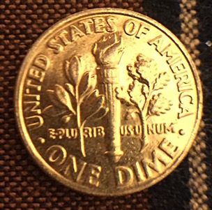 1997-P-Dime-Gold-Plated-No-Side-Ridges?