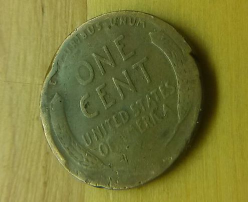Odd-Shaped-1944-Penny!--Normal-Wear-N-Tear?