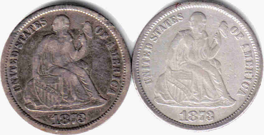 1873-Sl-Dime---Difference-In-The-3-S
