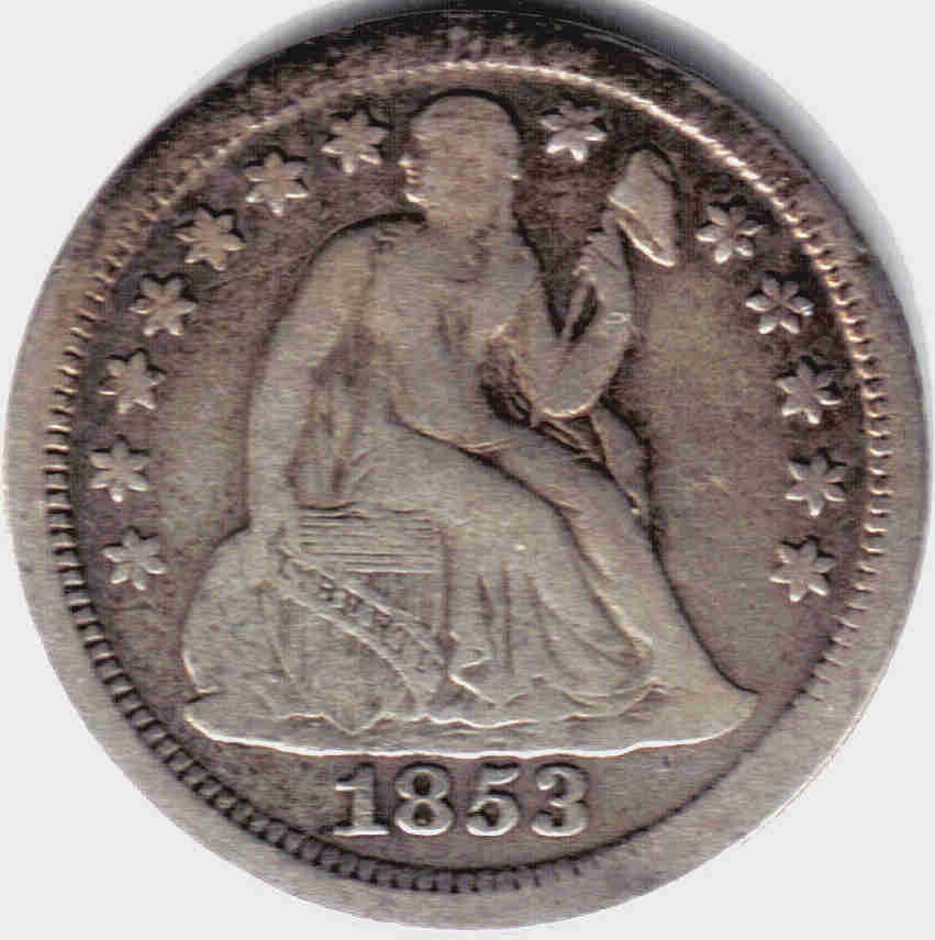 1853-Seated--Dime---No-Arrows