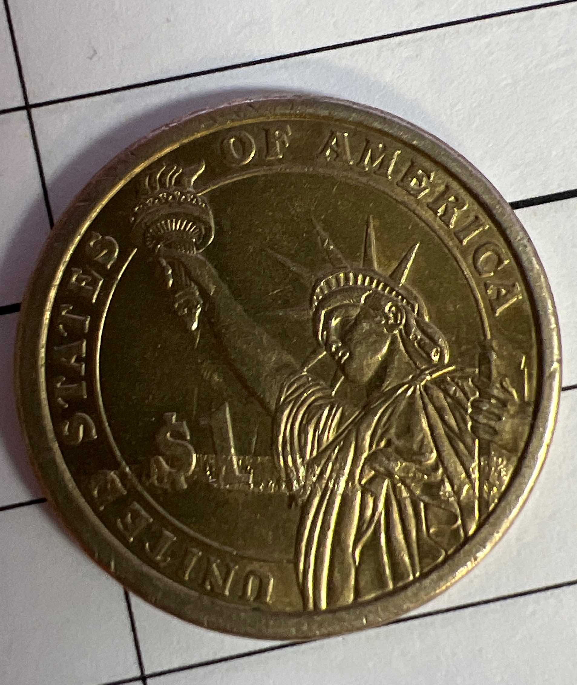 2007-D-Washington-$1-Coin.-Possible-Die-Break-On-Reverse