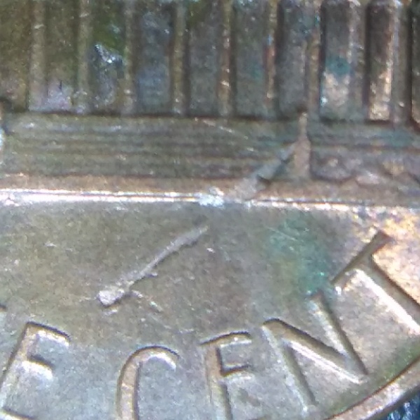 1985-Lincoln-Penny-Help-Please-Possible-Strike-Through-I-Believe