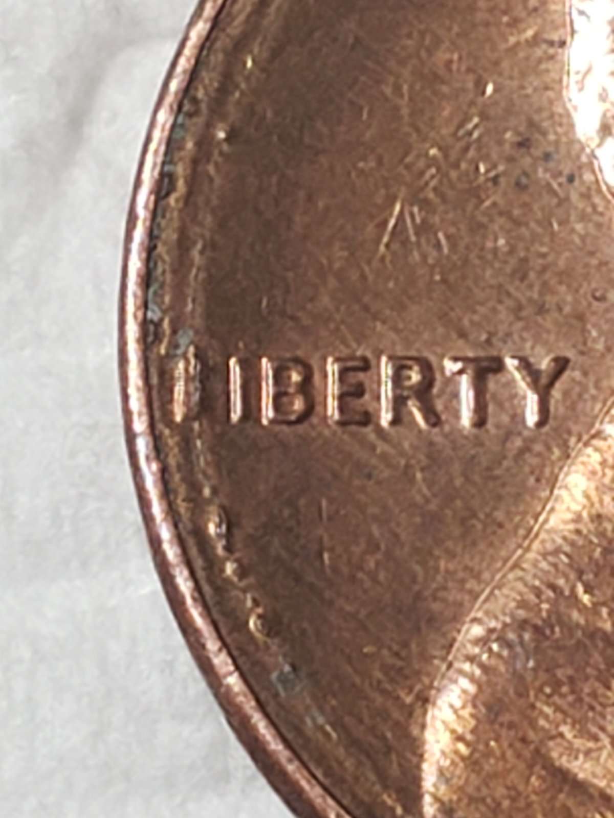 1986-Lincoln-Penny-Obverse-Error/Damage