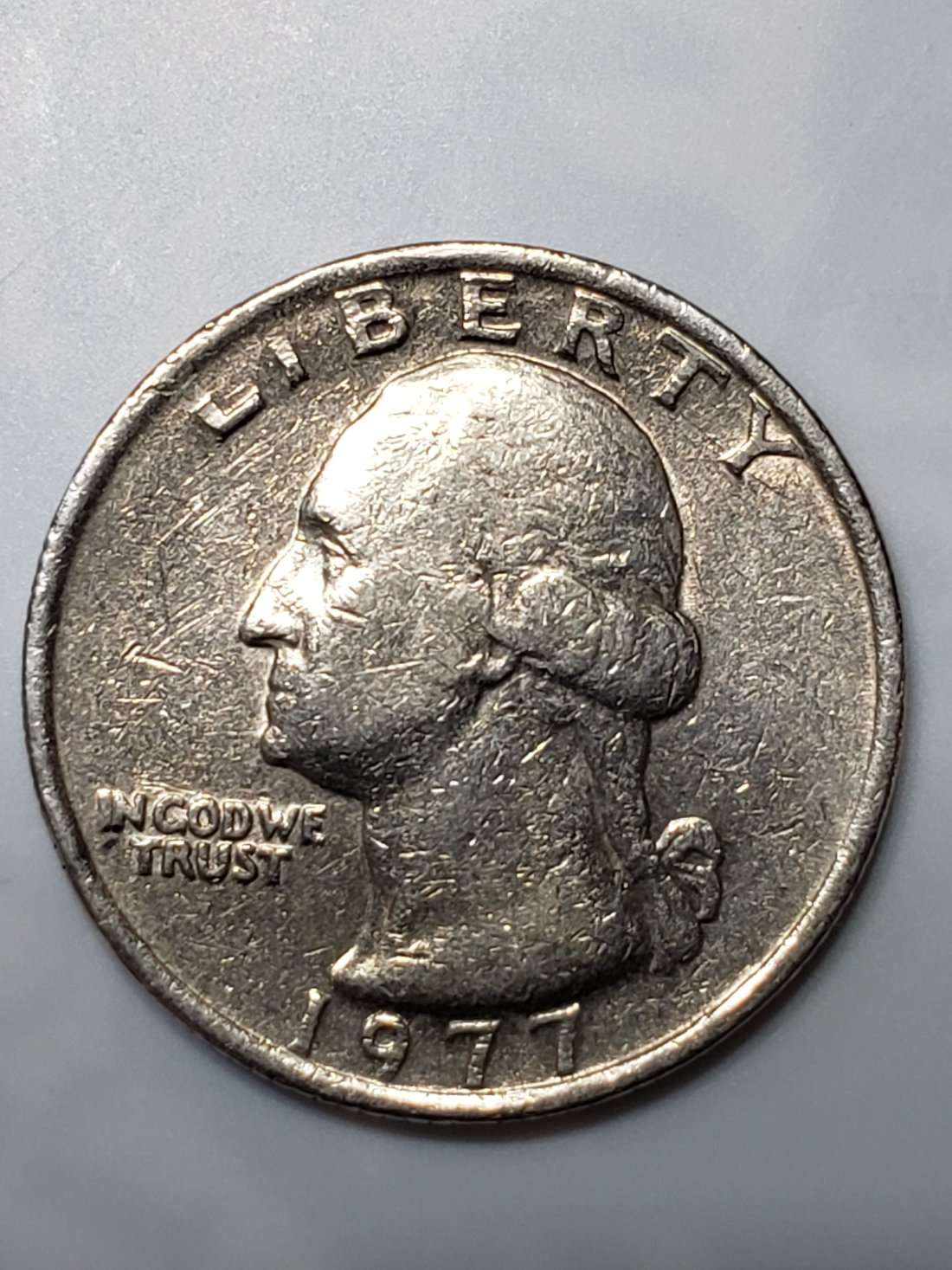 1977-Philadelphia-Quarter-Obverse-Error-/-Damage