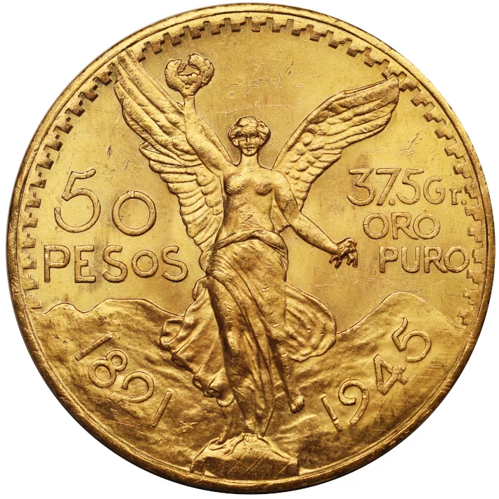 Mexico-50-Pesos-1945,-For-Grading