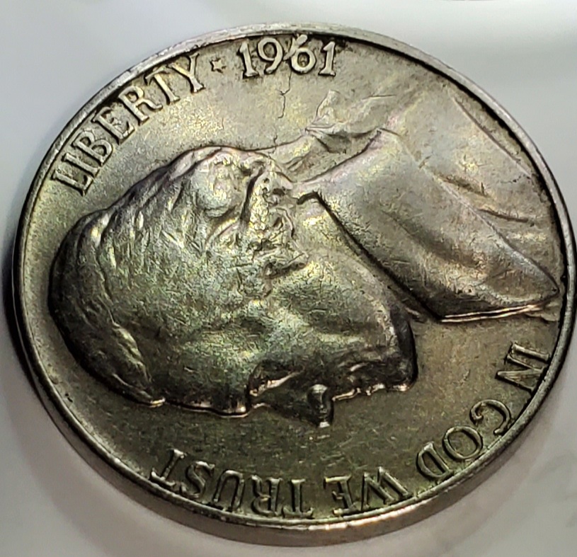 1961-Nickel---Possible-Planchet-Delamination-And-Struck-Through-On-Date