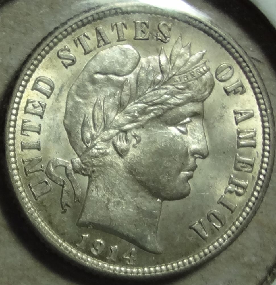 1914-Barber-Dime-Raw-For-Grading