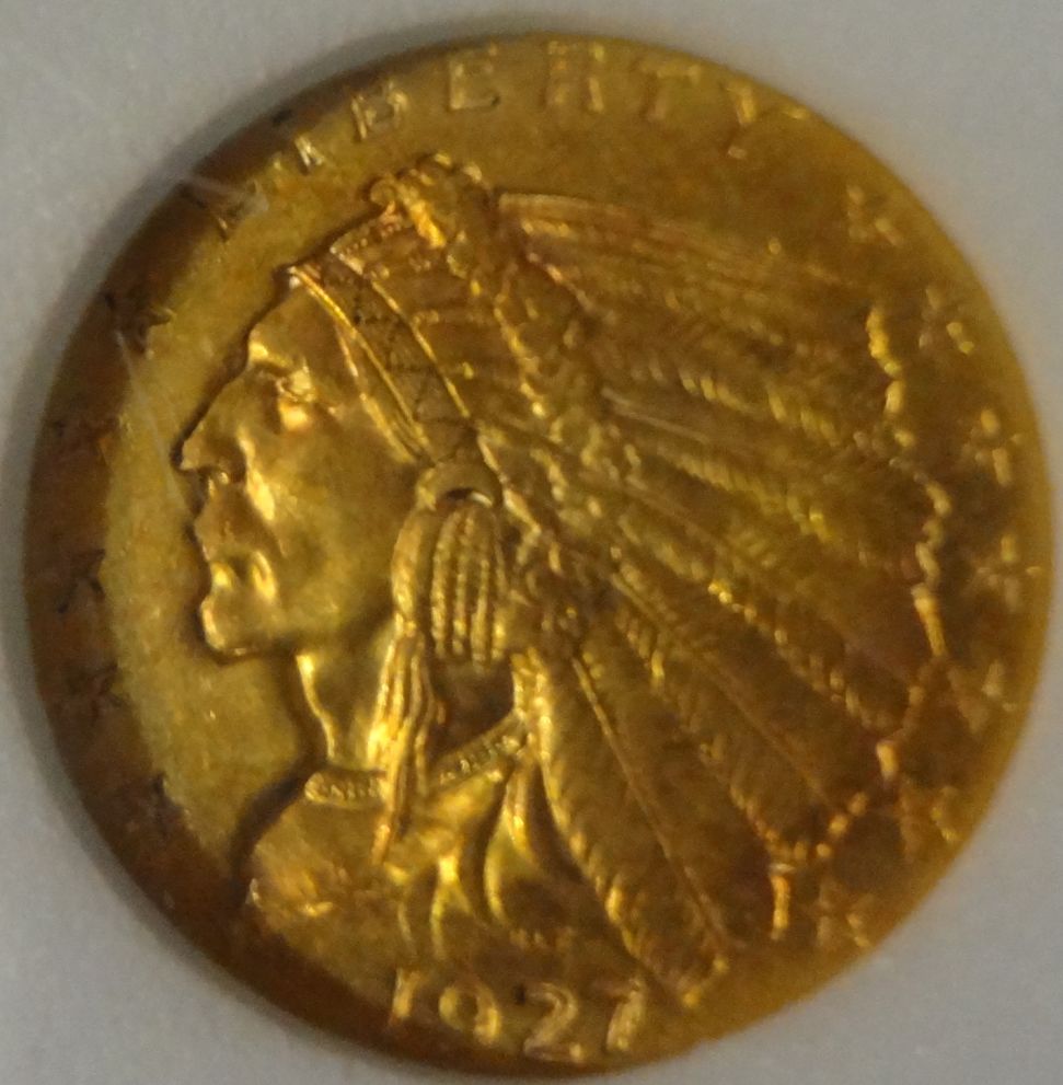 1927-$2.5-Gold-Coin-In-Slab-For-Review