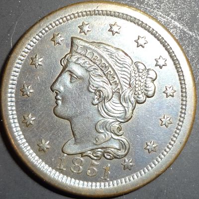 1851-Cent-Raw-Coin--For-Review