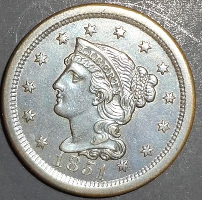 1851-Cent-Raw-Coin--For-Review
