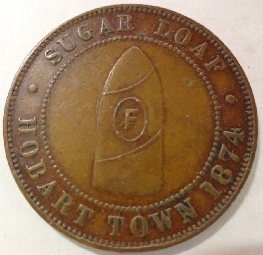 1874-Tasmania-Sugar-Loaf-Token-For-Review