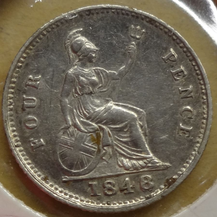 1848-Over-6-Four-Pence-For-Review
