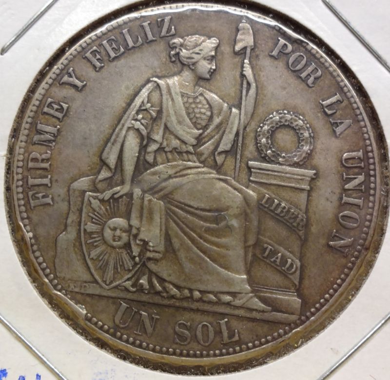 1884-Peru-Un-Sol-For-Grading