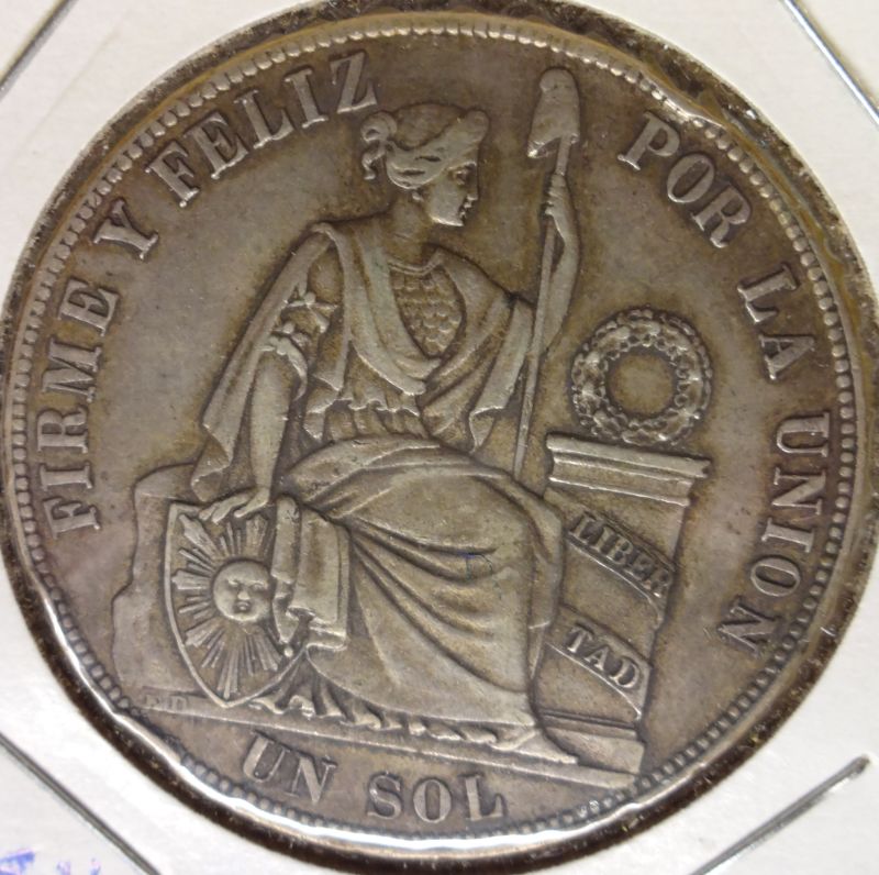 1884-Peru-Un-Sol-For-Grading