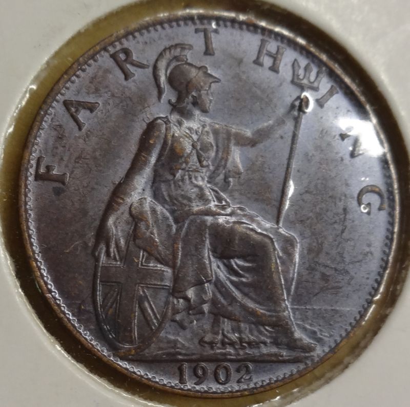1902-Great-Britain-Farthing-For-Grading