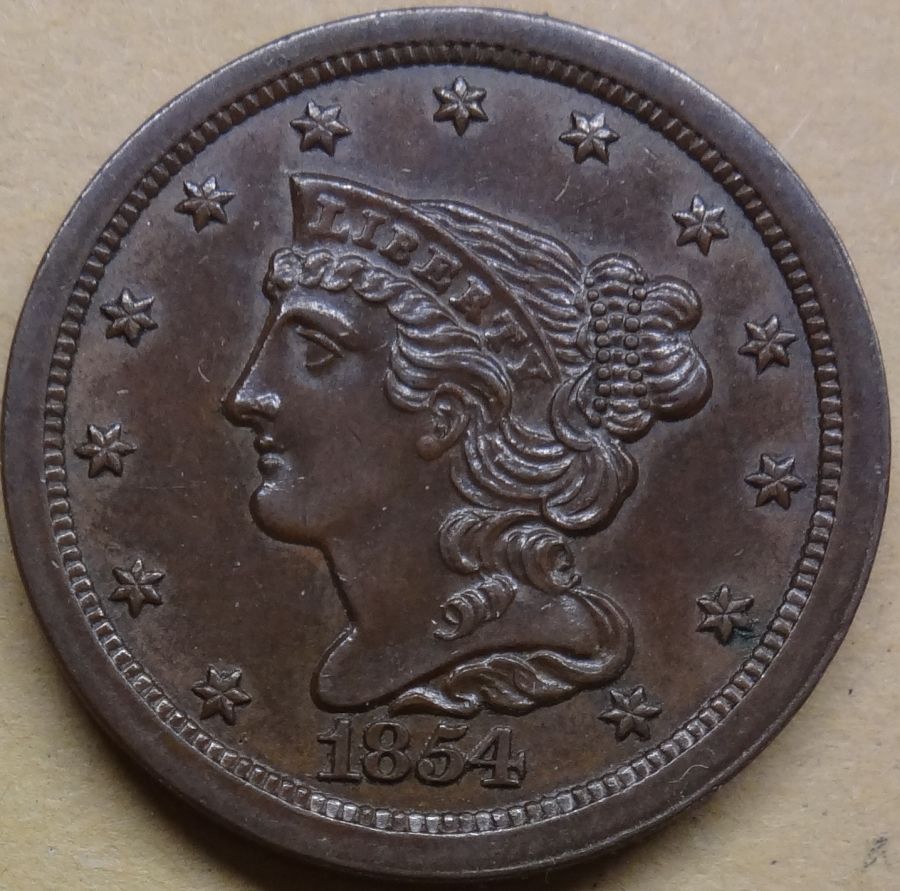 1854-Half-Cent-For-Grading