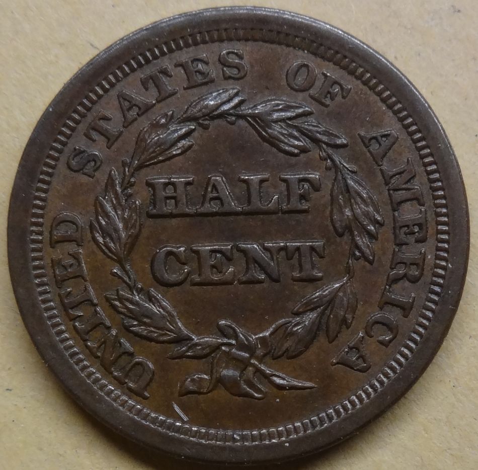 1854-Half-Cent-For-Grading