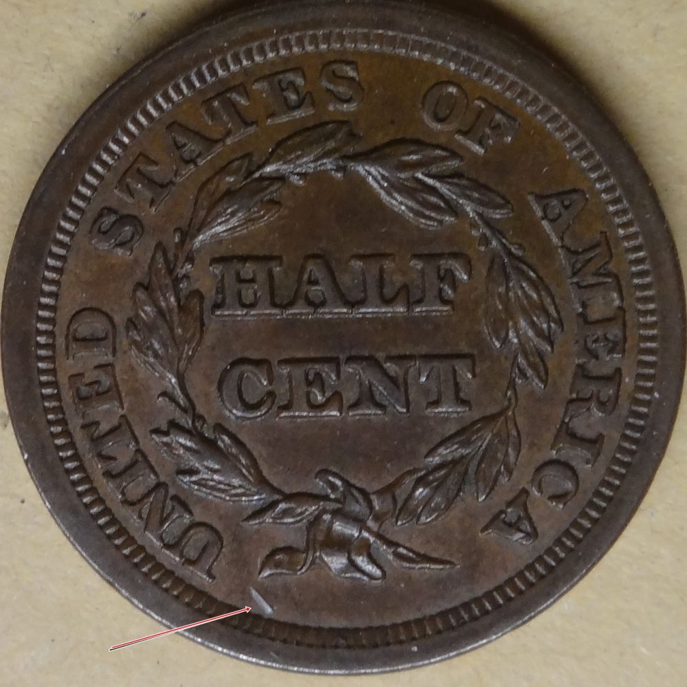 1854-Half-Cent-For-Grading