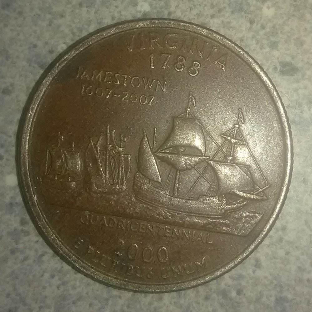 2000-P-Virginia-State-Quarter-Missing-Clad-Obverse?-Forgery-Or-Legit?