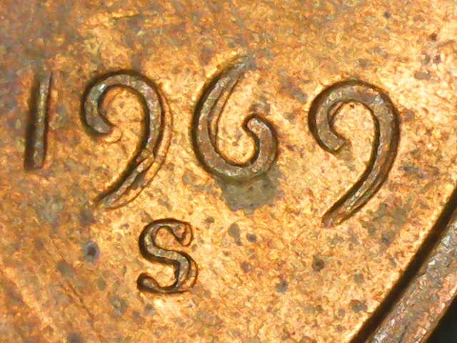 1969-S-Lincoln-Penny-Doubling-Error.--Grade-Not-Sure-Red/Brown?