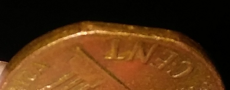 1971-D-Lincoln-Penny.-PMD,-Slightly-Clipped-Planchet,-Or-Alterations?
