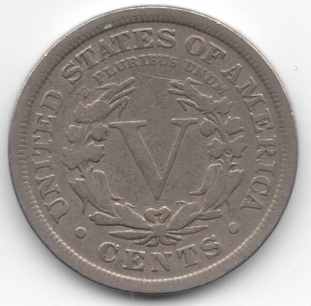 1910-Liberty-Nickel-Lamination-Rim-To-Rim