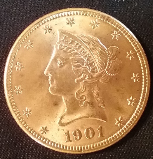 1901-Liberty-Ten-Dollar-Gold--&-1904-O-Morgan-Dollar