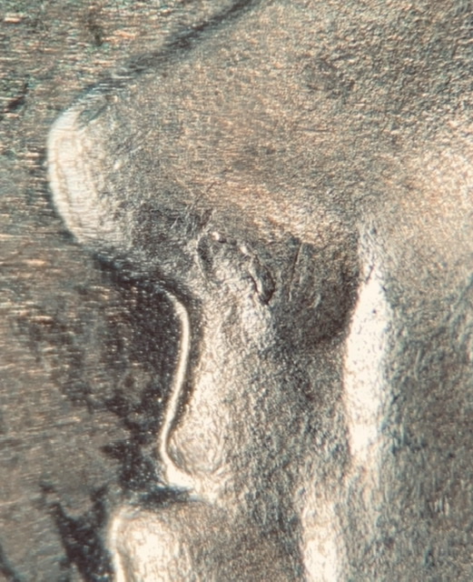 1964-D-Roosevelt-FB-Obv.-Die-Chip-&-Crack