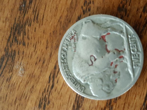 1936-Buffalo-Nickel-With-An-S-Stamped