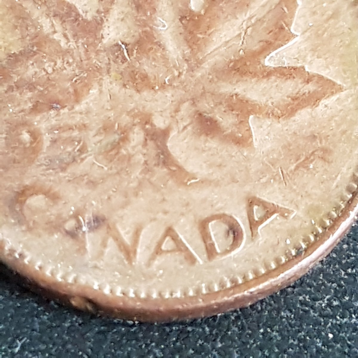 1950's-One-Cent---Acid-Damage-Or-Strike-Through?