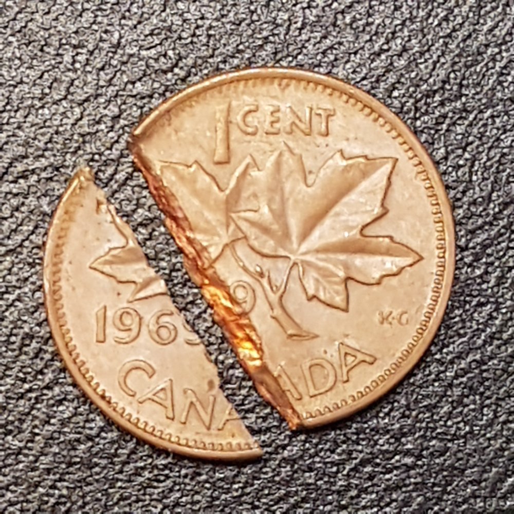 1969-1-Cent-Broken-Planchet---Beauty!